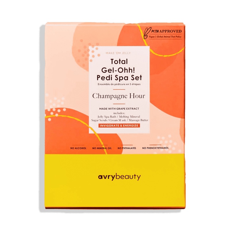 Total Gel-Ohh 5 Step Pedi Spa Set – Champagne Hour