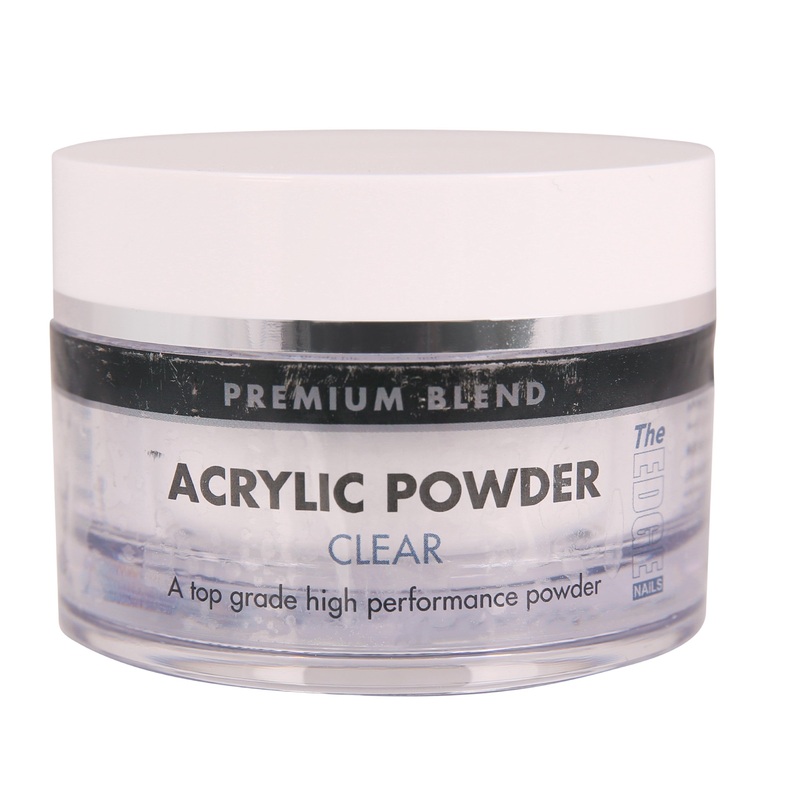 THE EDGE PREMIUM BLEND ACRYLIC POWDER – CLEAR -8G