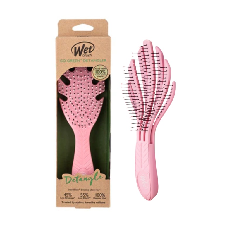 WET BRUSH GO GREEN CURL DETANGLER BRUSH PINK