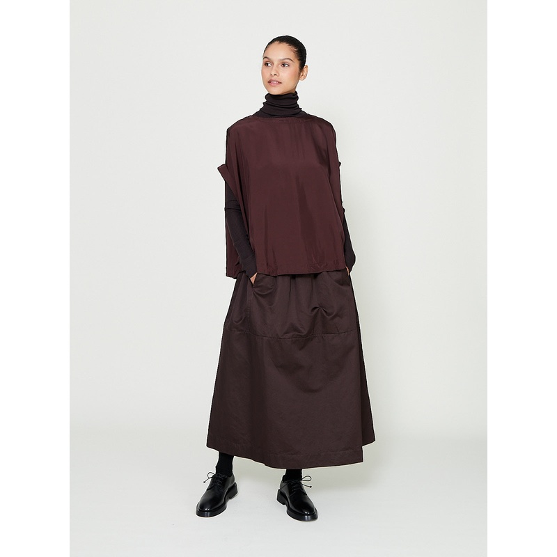 Puffy Skirt L Satin in Bunga