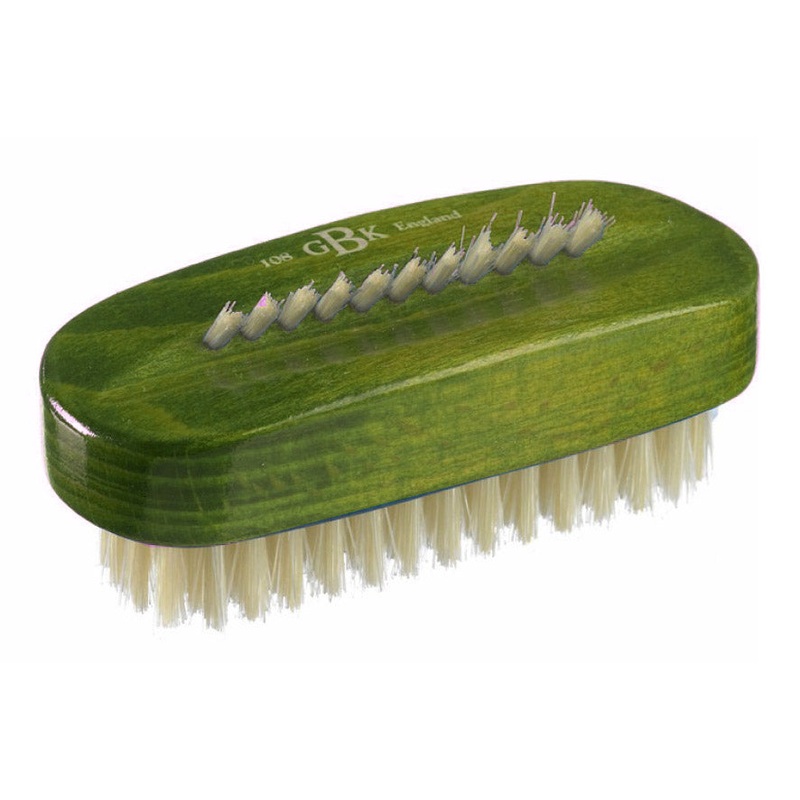 Kent NAIL BRUSH IN GREEN STAINED WOOD ART 8S GREEN