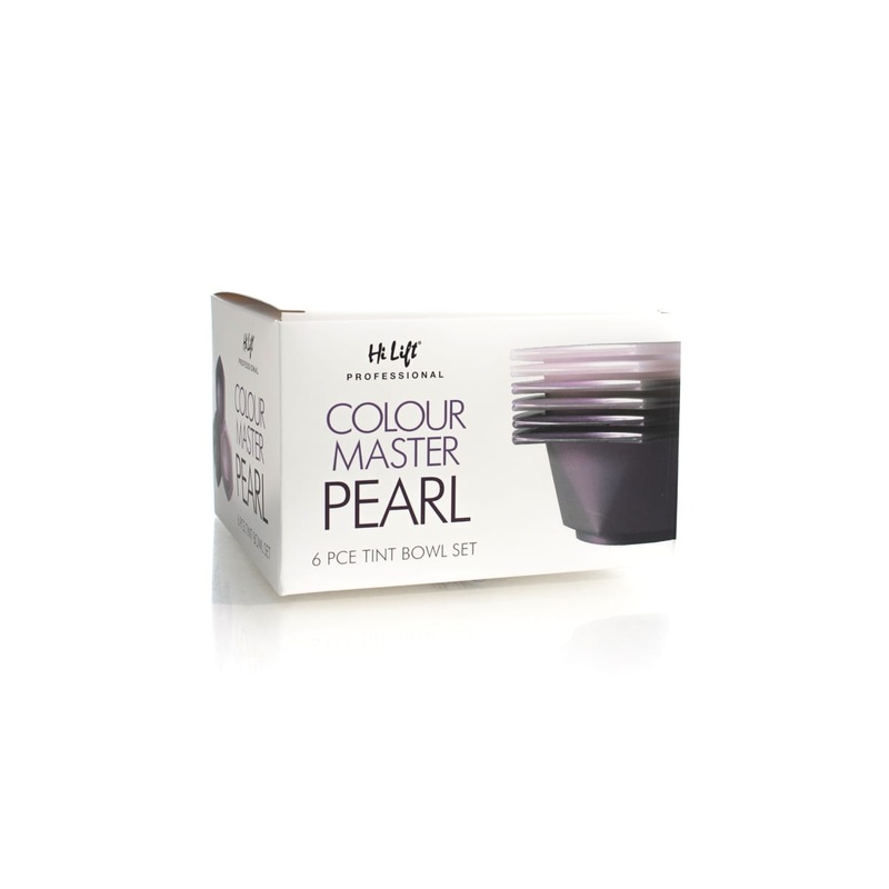 HI LIFT PROFESSIONAL COLOUR MASTER PEARL 6 PCE TINT BOWL SET