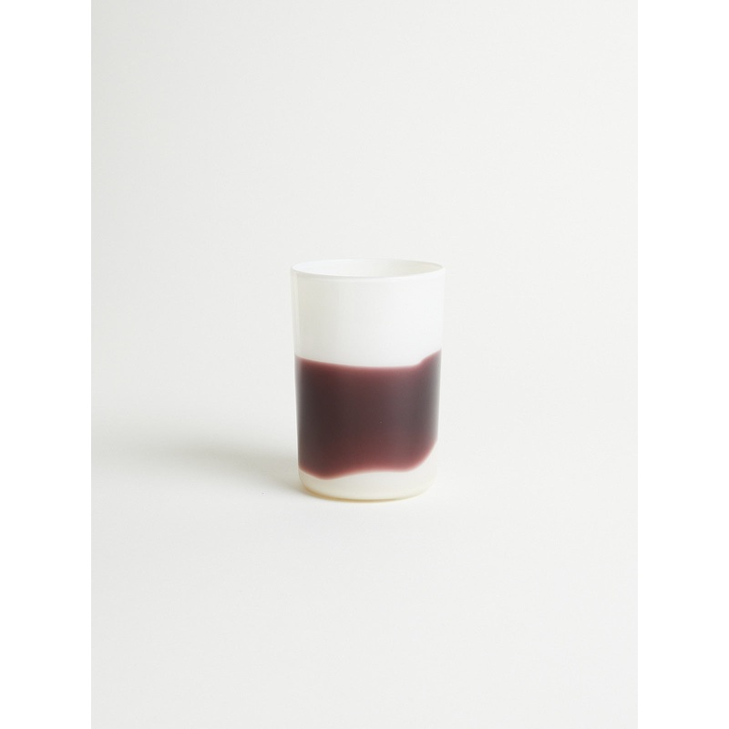 Murano Glass in Horizontal Black & White Stripes