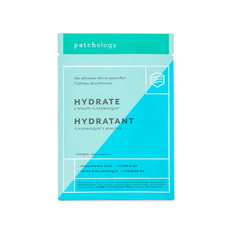 Patchology FlashMasque Hydrate Facial Sheet.