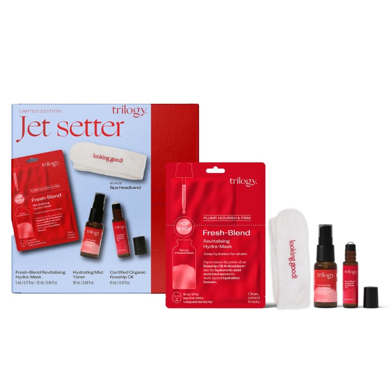 Trilogy Jet Setter Skincare Giftset.