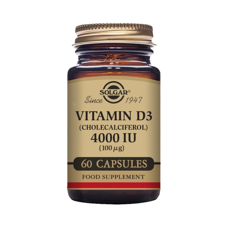 Solgar – Vitamin D3 4000 IU (100ug) Vegetable Capsules