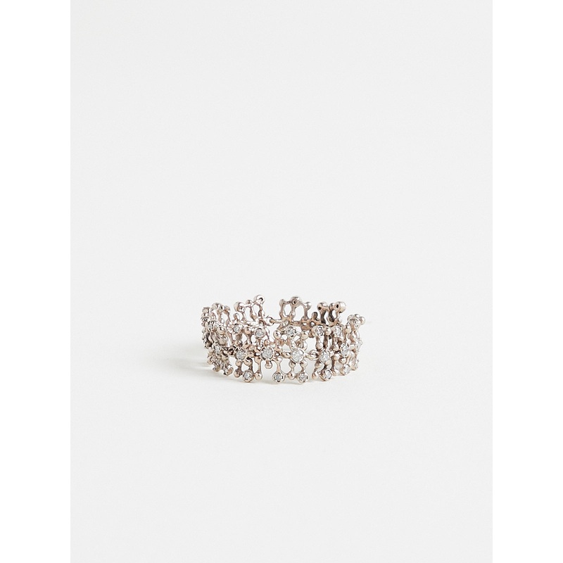 1267 Ring in 14k White Gold with 45 White Diamonds