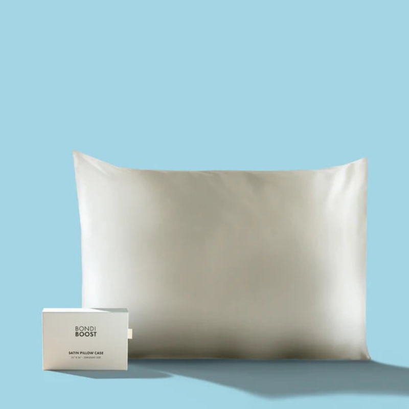 BONDI BOOST SATIN PILLOW CASE KING SIZE IVORY (SD)