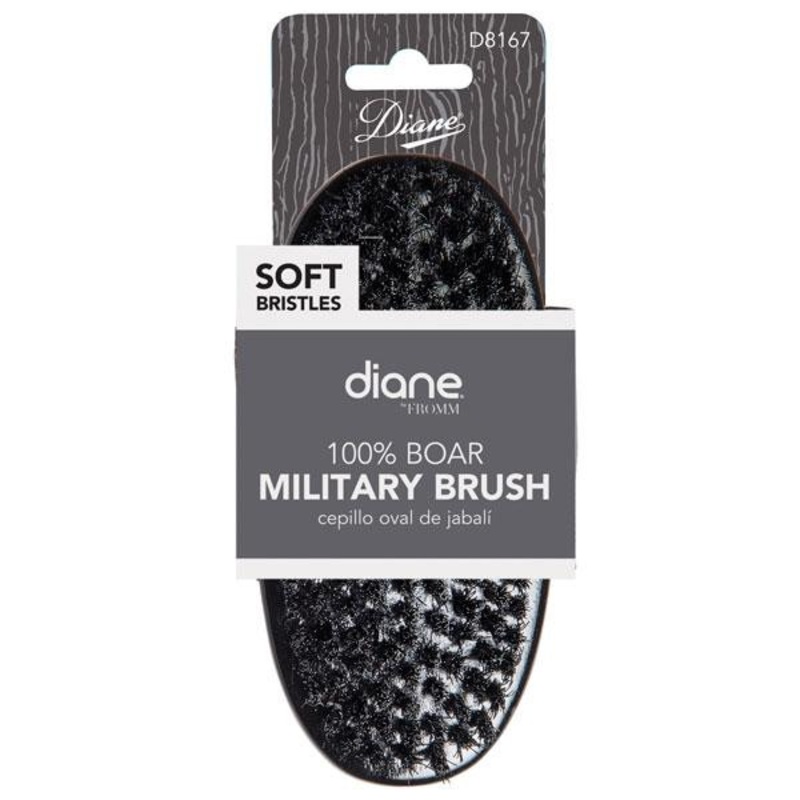 Diane — 100% Soft boar Military brush 9 row 5″