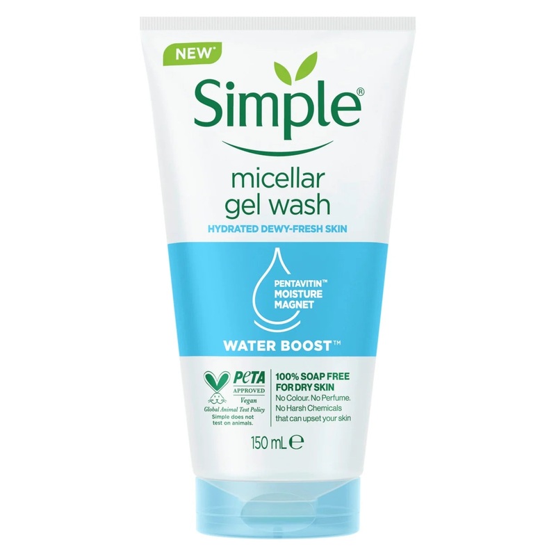 Simple Water Boost Micellar Facial Gel Wash 150ml