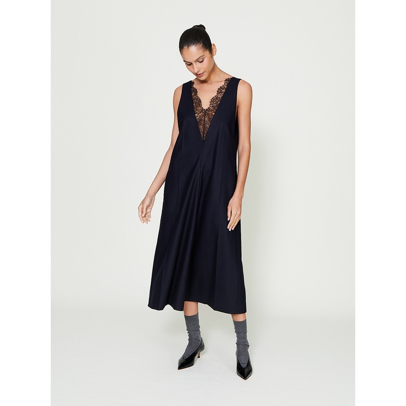 Apron Lingerie Dress in Midnight