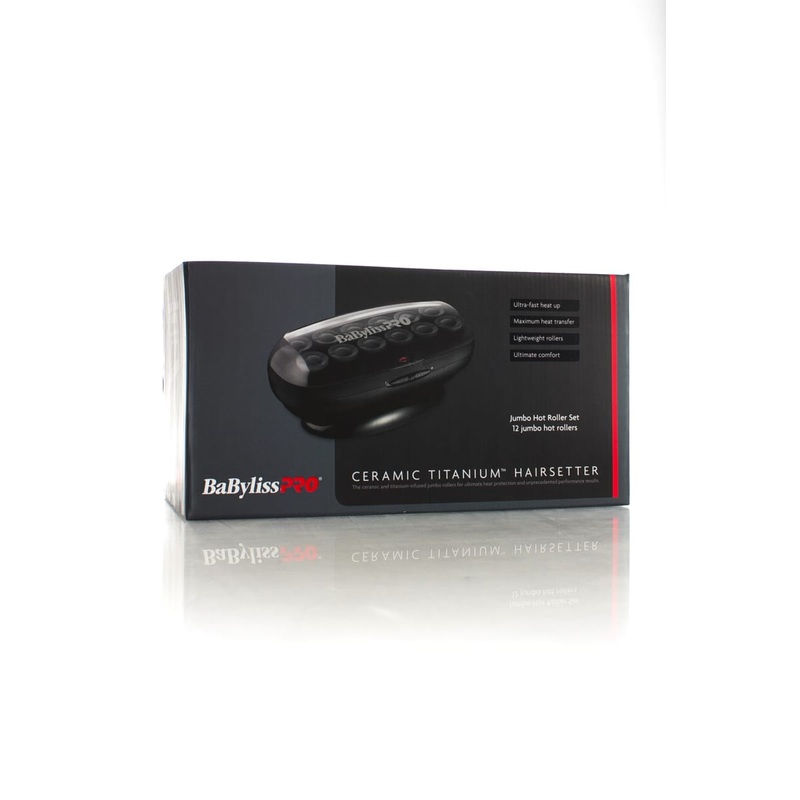 BABYLISS PRO CERAMIC TITANIUM HAIRSETTER JUMBO HOT ROLLER SET – 12 PIECE