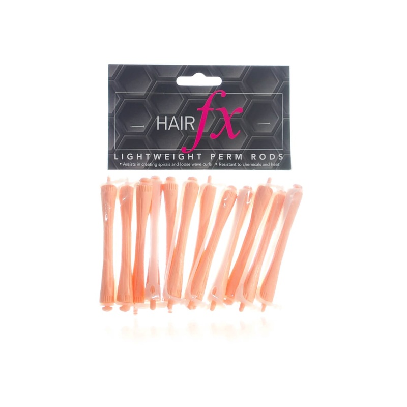 HAIR FX Lightweight Perm Rods 12 Pack Pink