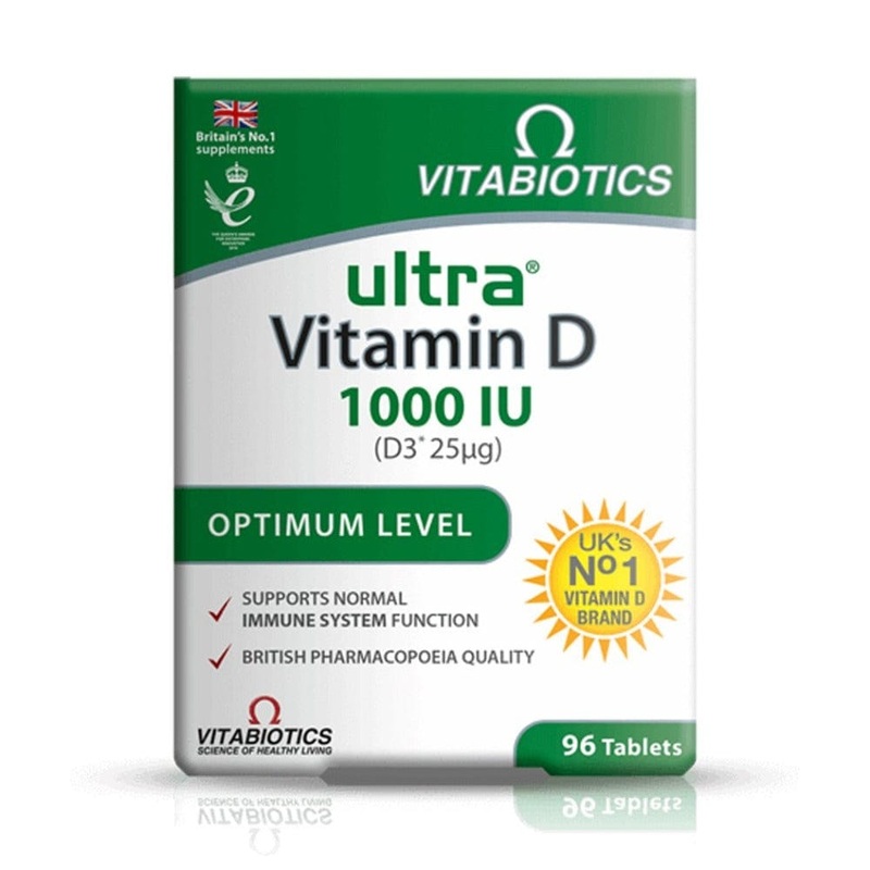 Vitabiotics Ultra Vitamin D3* 1000 IU (25g) 96 Tablets