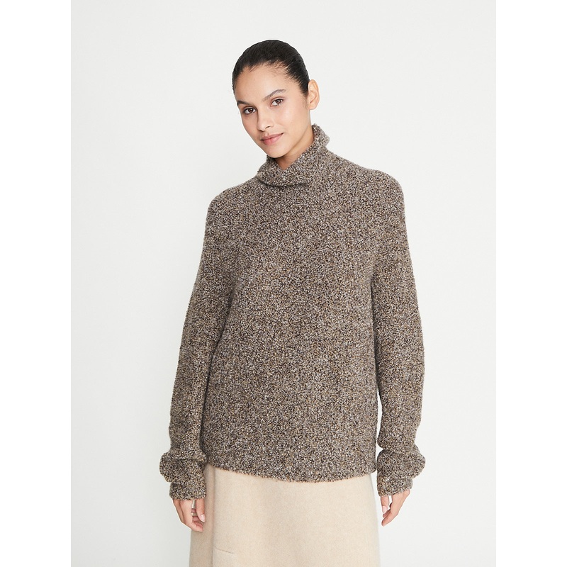 Autumn Leaves Sweater in Green/Taupe