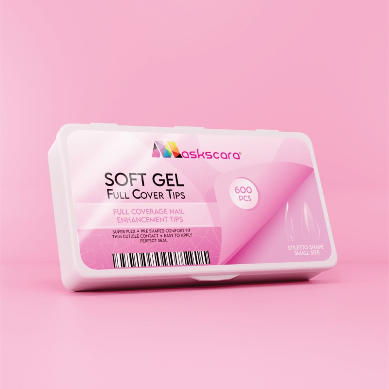 Soft Gel Tips – Full Cover (Stiletto Small)