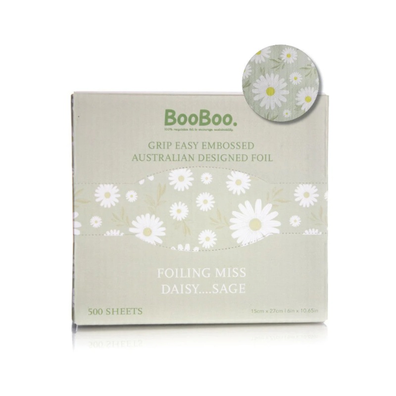 BOOBOO FOILING MISS DAISY POP UP 15X27CM 500 SHEET SAGE