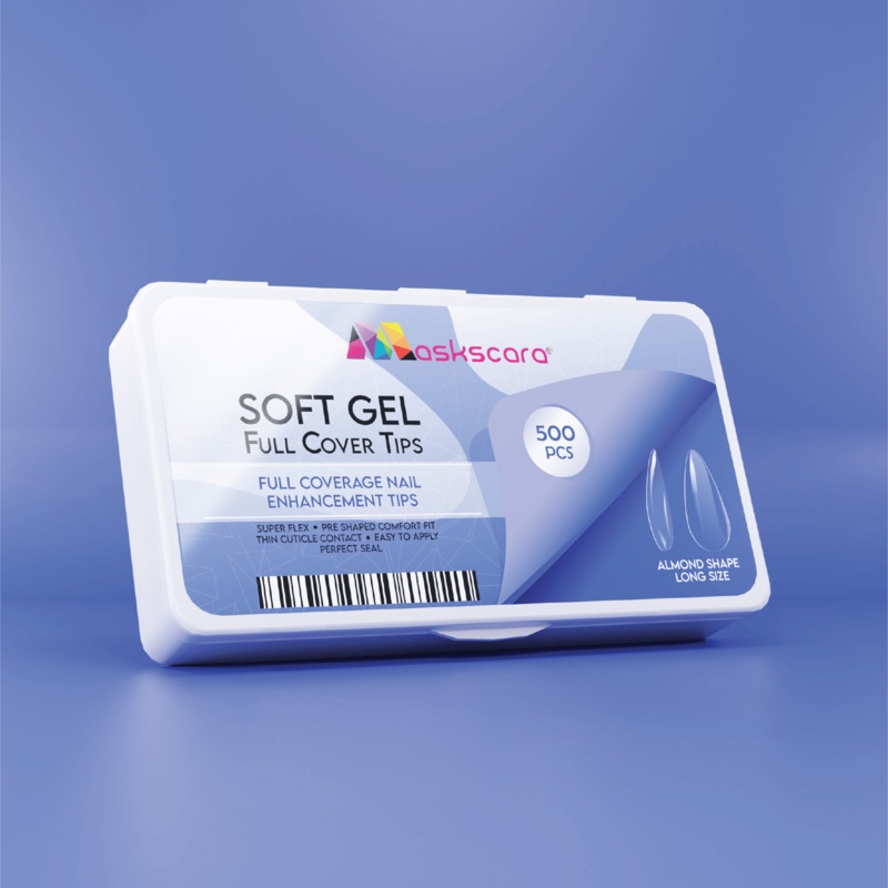 Soft Gel Tips – Full Cover (Almond Long)