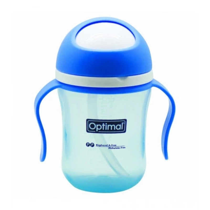 Optimal Non Spill Bottle 240Ml Blue With Pink