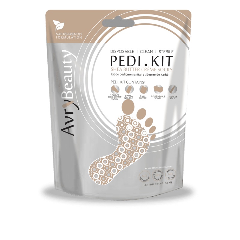 All-In-One  Disposable PEDI Kit with Shea Butter Socks