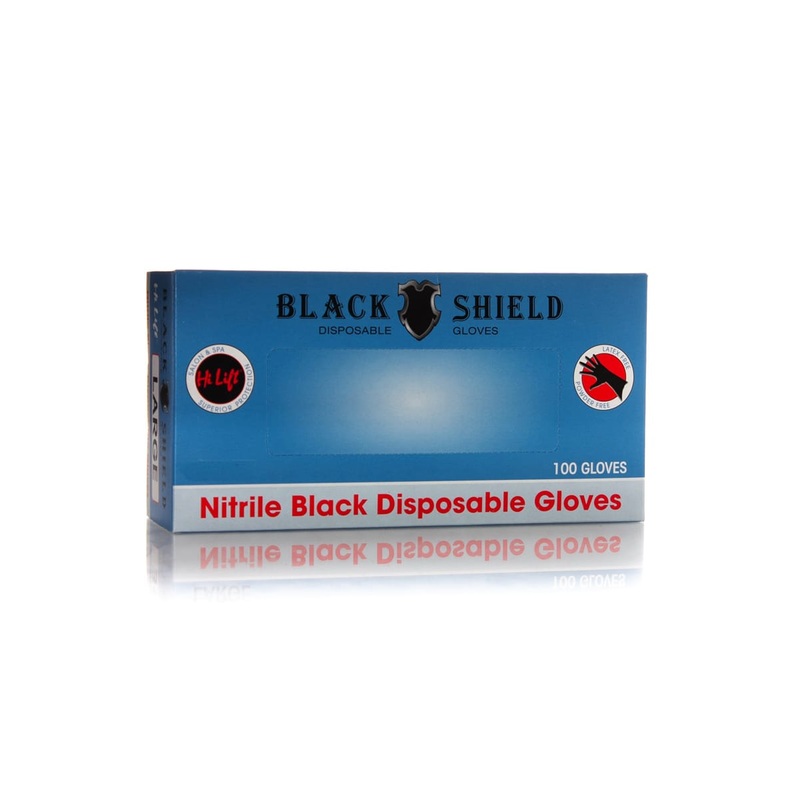 BLACK SHIELD Nitrile Black Disposable Gloves 100pk  |  Various Sizes