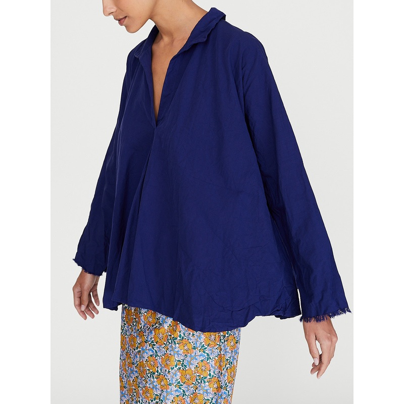 Camicia Shirt Spicchi Colletto Lavata in Francia Blue