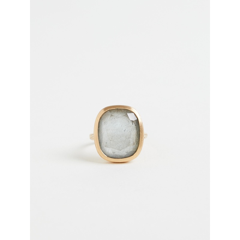 Flame Ring with 6.8ct Beryl in 18k Yellow Gold