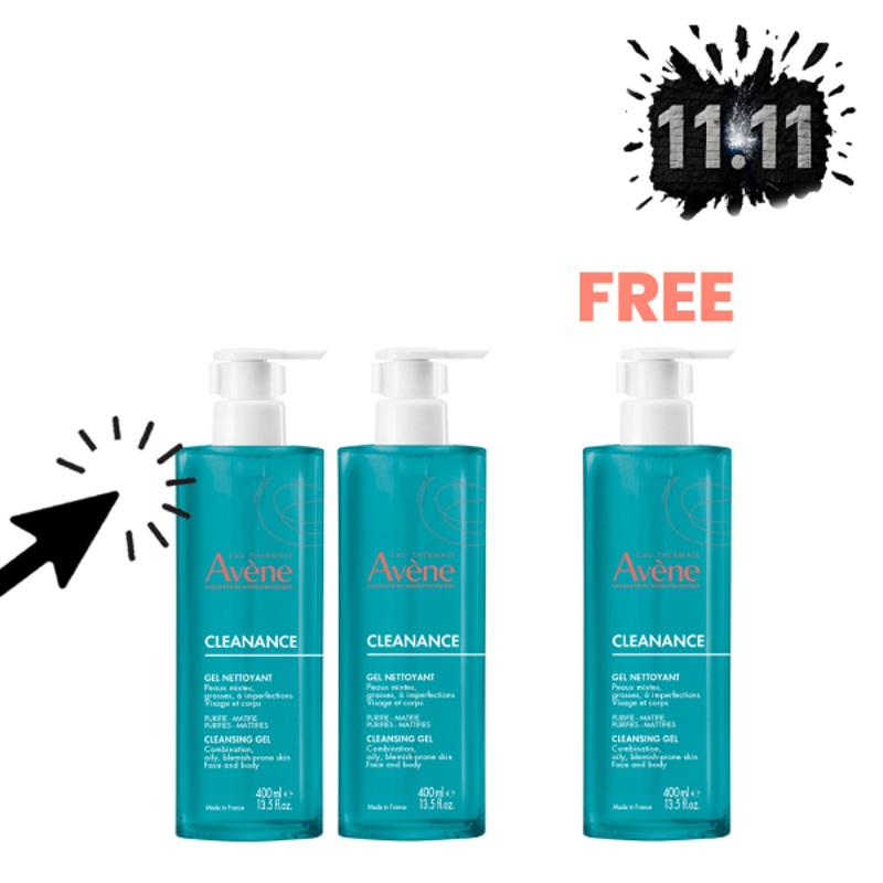 Avene – Cleanance Cleansing Gel Buy 2 Get 1 Free Bundle