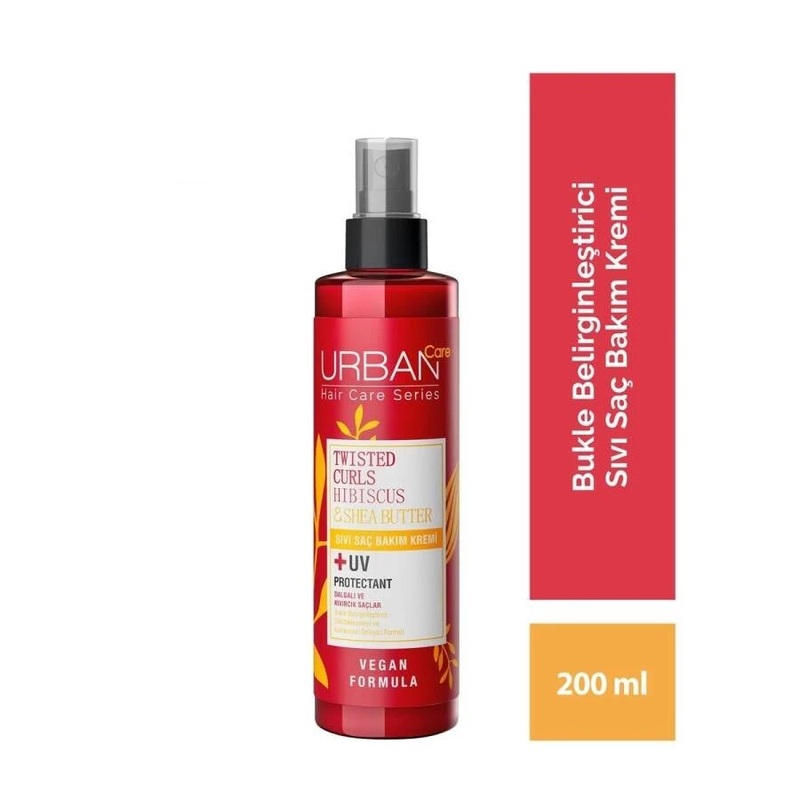 Urban Care Twisted Curls Hibiscus & Shea Butter Leave In Conditioner Spray (2 Phase) 200 Ml