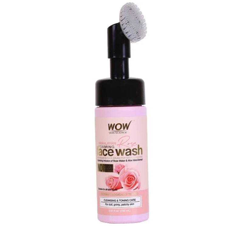 Wow Himalayan Rose Foaming Face Wash Brush 150ml