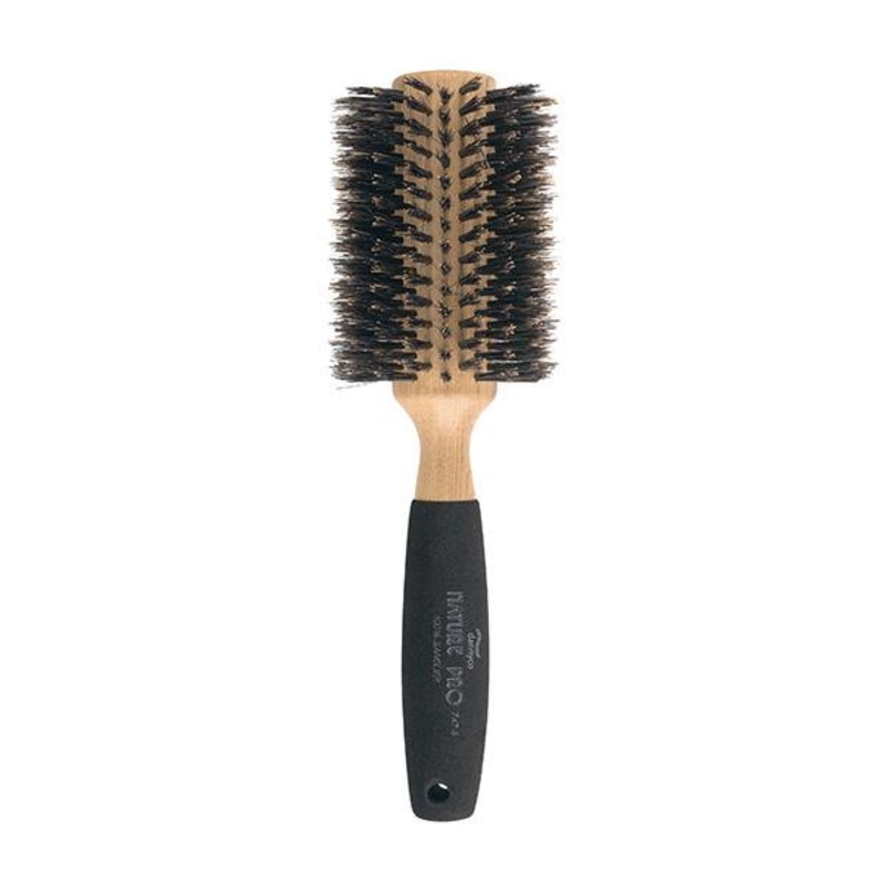 Dannyco — Circular brush with natural boar bristles, sponge-covered handle – Jumbo