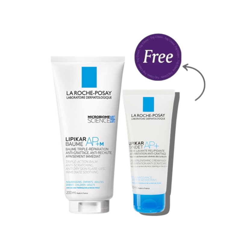 La Roche Posay Lipikar Balm Ap+ Microbiome 200ml + Lipikar Syndet Ap 100ml (gift)