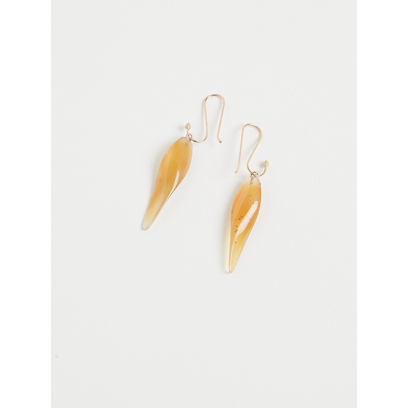 Medium Fish Earrings in Carnelian