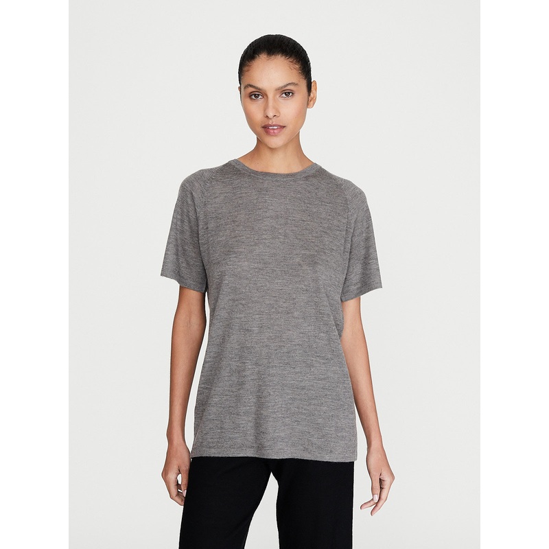 Normal T-Shirt in Brown Melange