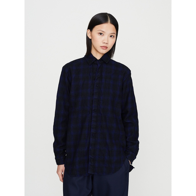 Camicia Shirt Donna Staffy Di Lavata in Bic Blue Alassio Blue Black Tartan