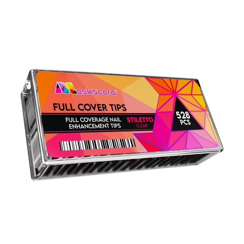 Full Cover Clear Stiletto Long Tips