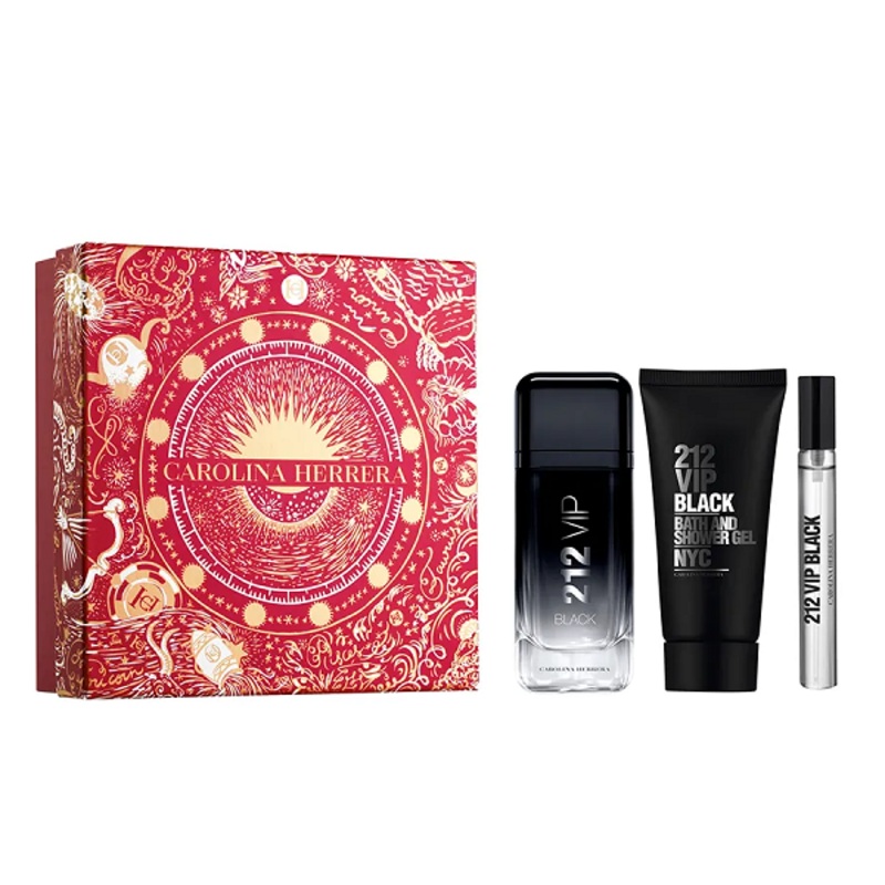 Carolina Herrera – 212 VIP Black Eau De Parfum Set ( EDP 100ml + EDP 10ml + SG 100ml )