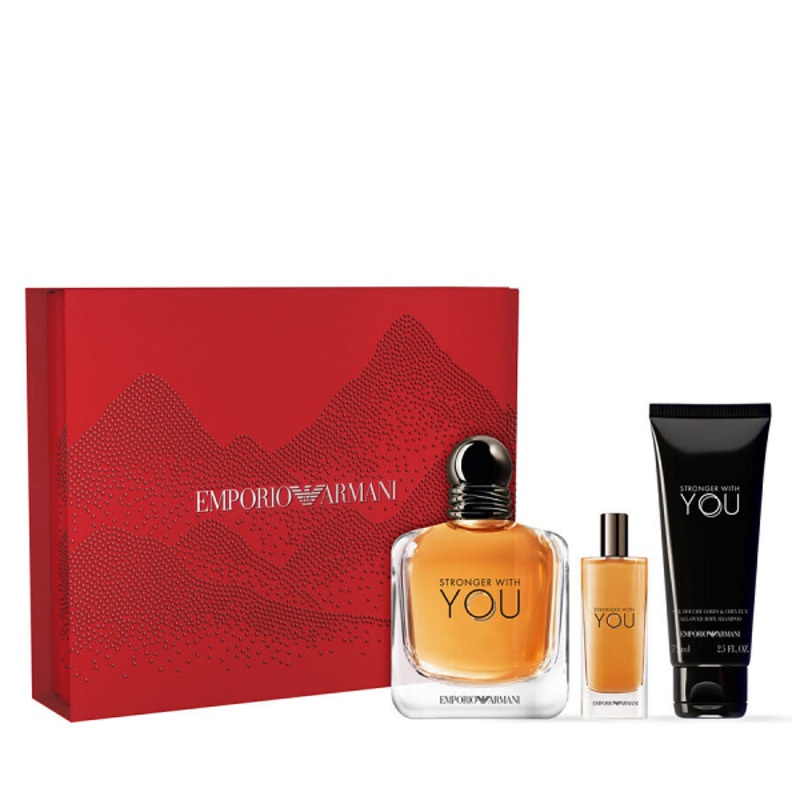 Giorgio Armani – Emporio Armani Stronger With You Eau De Toilette Set ( EDT100ml + EDT10ml + SG75ml )
