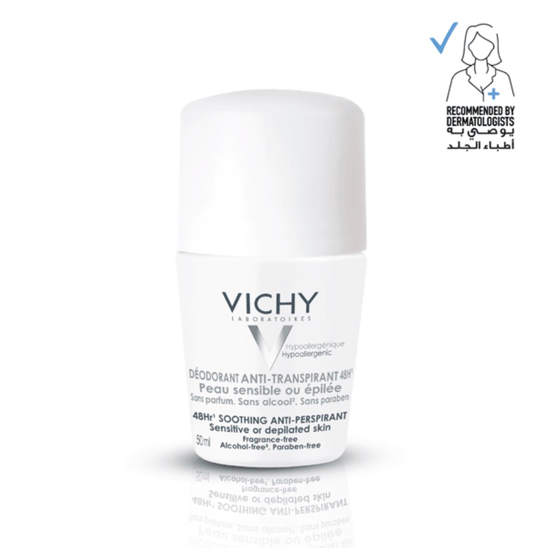 Vichy – Deodorant Anti Perspirant Roll On Sensitive Skin