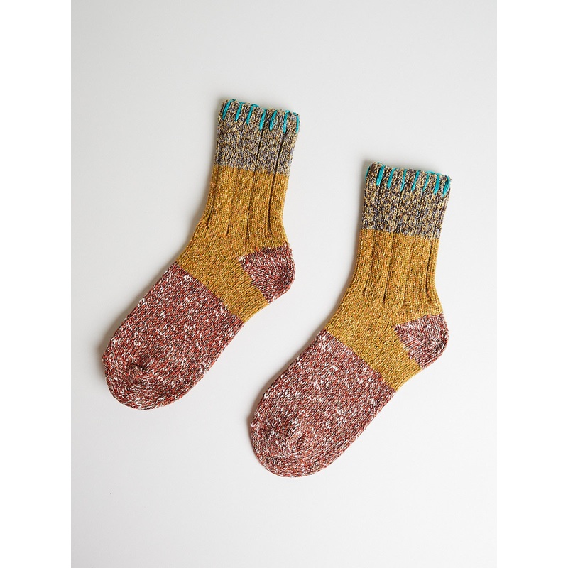 56 Yarns Wool Grandrelle Gogh Hobo Stitch Socks in Brown