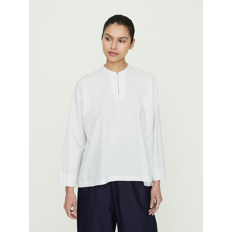 Back Smocking Blouse in Vintage White