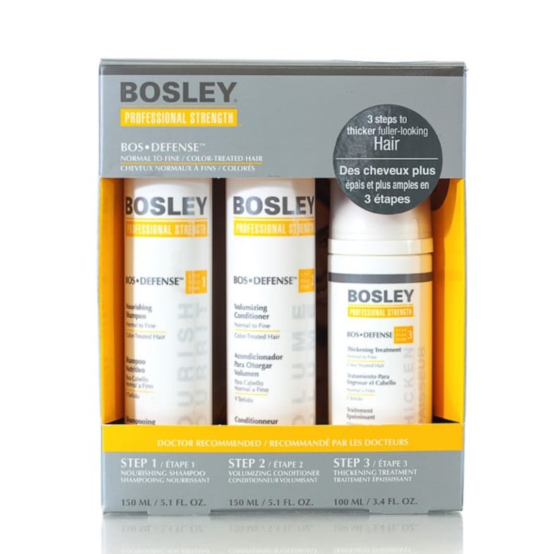 BOSLEY BOS.DEFENSE COLOUR TREATED HAIR (YELLOW) TRIO PACK *CLEARANCE