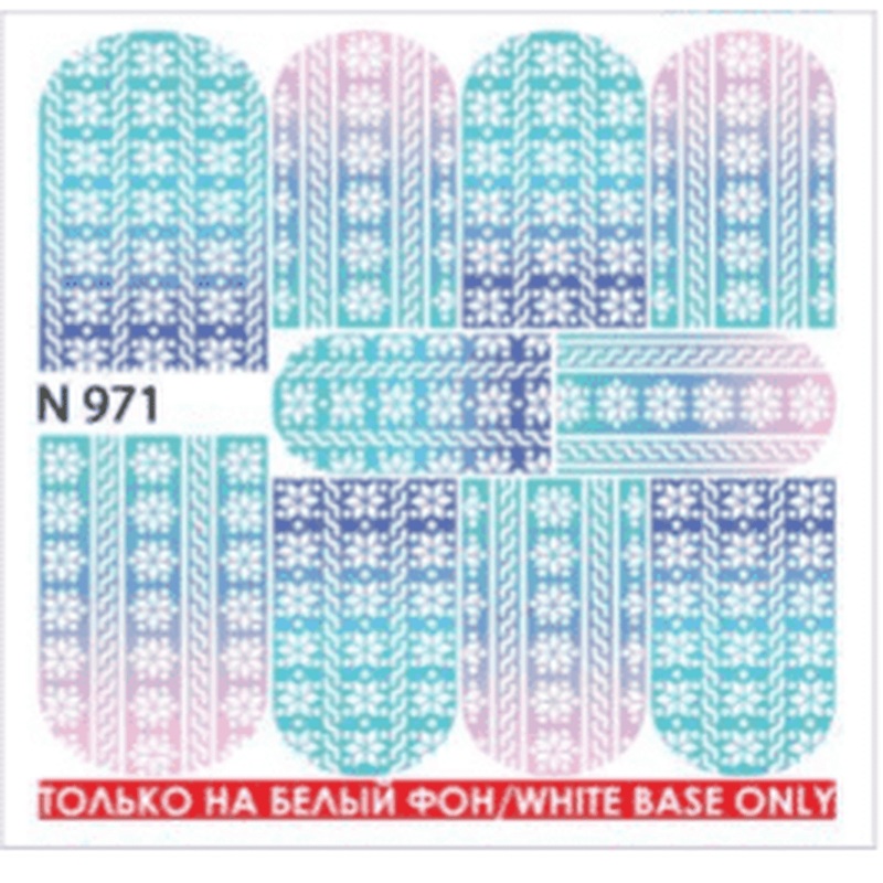 Snowflake Cable Knit Water Transfer – 971