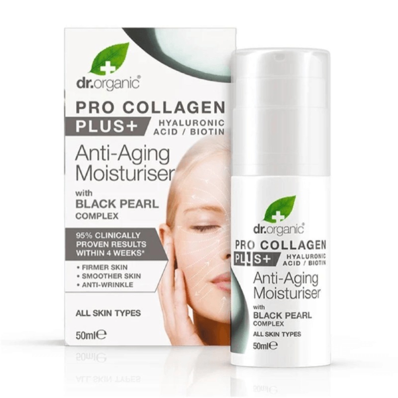 Dr. Organic – Pro Collagen+ Anti-aging Moisturizer With Black Pearl Complex