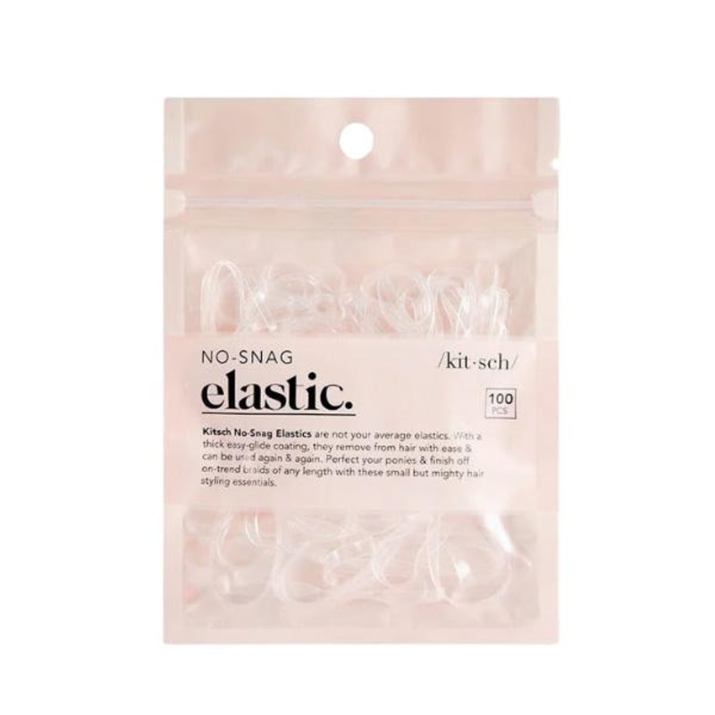 Kitsch — No-Snag Elastics – Clear – 100pc