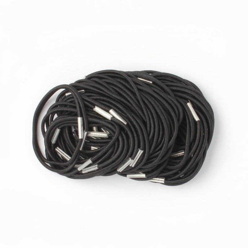 Molly & Rose Item 8708 Bulk elastics – Black – 2mm thick – Pack of 100