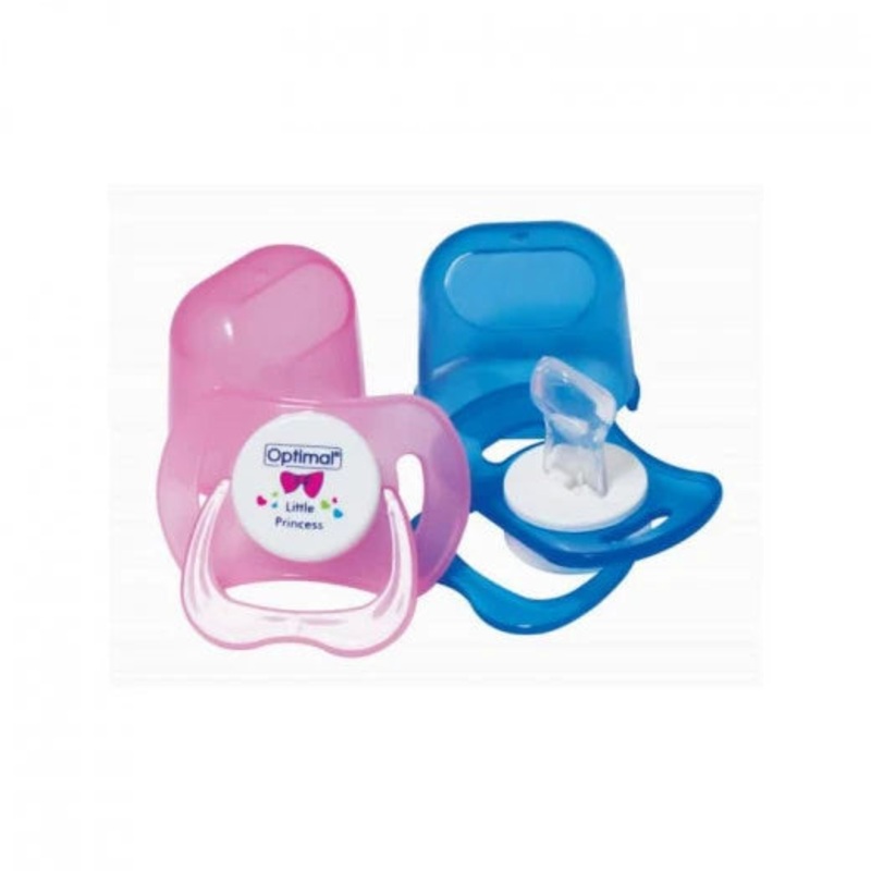 Optimal Orthodontic Pacifier 6+ Blue ‘Pink ‘Purple ‘White