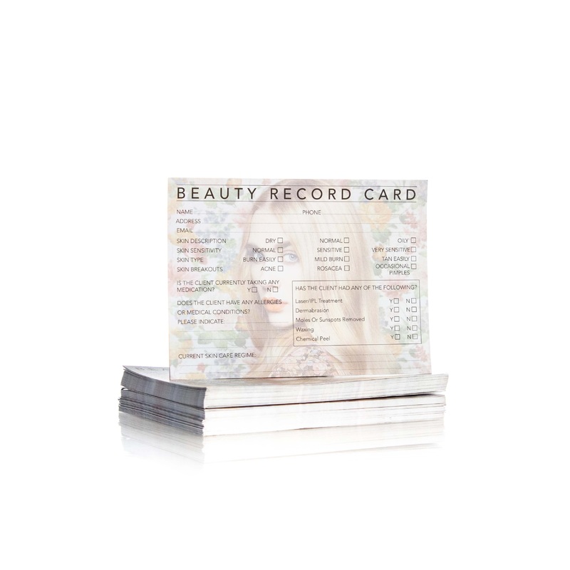 DATELINE PROFESSIONAL BEAUTY THERAPY RECORD CARDS