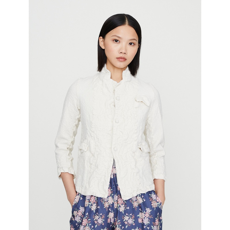 Giacca Jacket Fausto Bianco Lavata in Cream