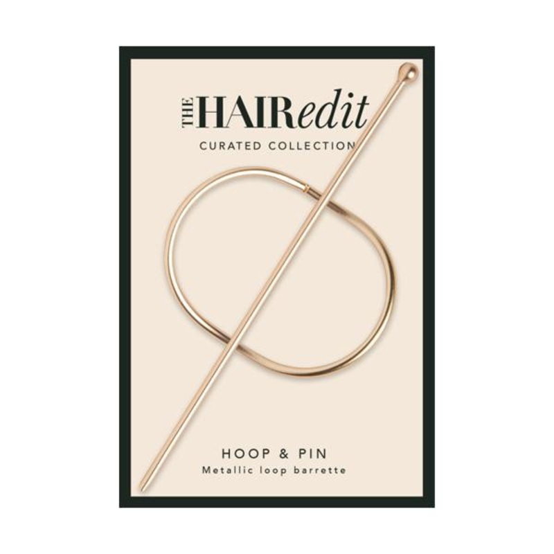 THE HAIR edit — Metallic Loop Barrette Gold